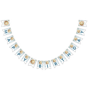 Prince Lion Jungle Happy Birthday Bunting