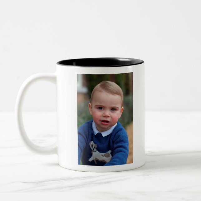 Prince Louis celebrates 1st birthday Two-Tone Coffee Mug (Left)