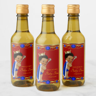 Prince Mini Wine Bottle Labels Red Blue Gold