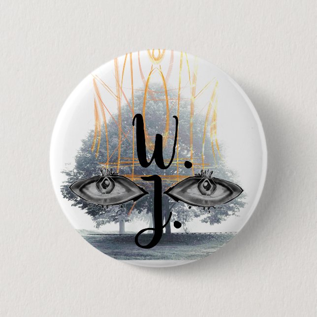 Prince of Madness Royal Monochrome Monogram 6 Cm Round Badge (Front)