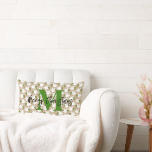 Prince of Peace Dove INITIAL Merry Christmas Joy Lumbar Cushion