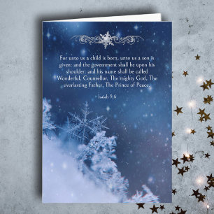 Prince Of Peace Jesus Christ Bible Verse Christmas Card