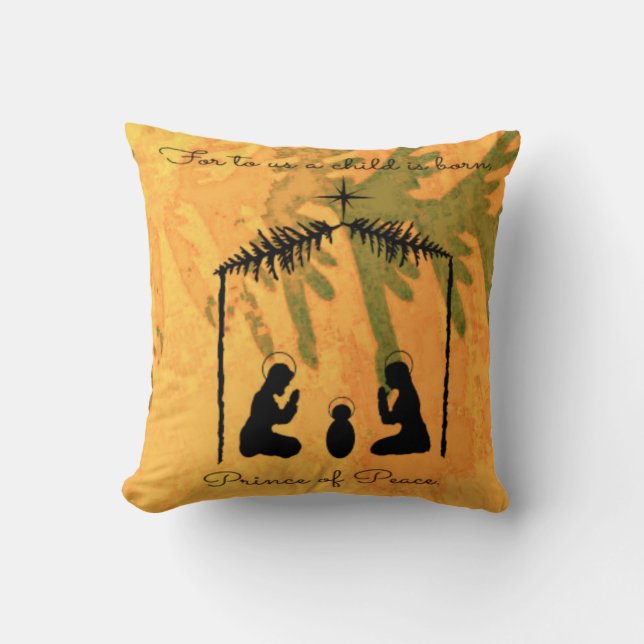 Prince of Peace Nativity Cushion (Front)