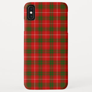 Prince of Rothesay tartan red green plaid iPhone XS Max Case