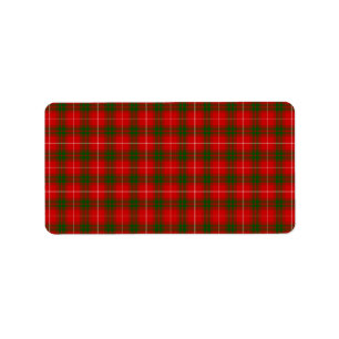 Prince of Rothesay tartan red green plaid Label