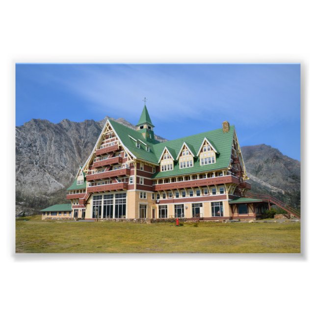 Prince of Wales Hotel Waterton Lakes National Park Photo Print (Front)