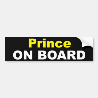 Prince On Board Bumper Sticker