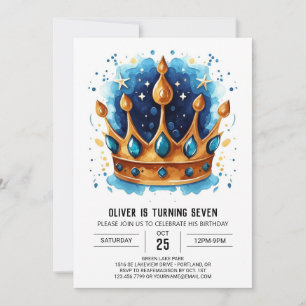 Prince Online Birthday Crown Invitation