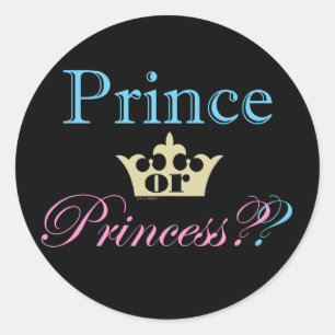 Prince or Princess? Classic Round Sticker