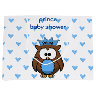 prince owl baby shower gift bag