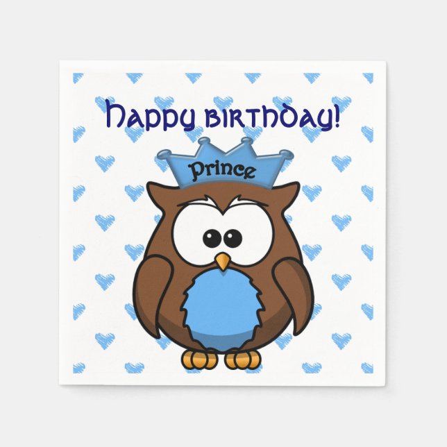 prince owl napkin (Front)