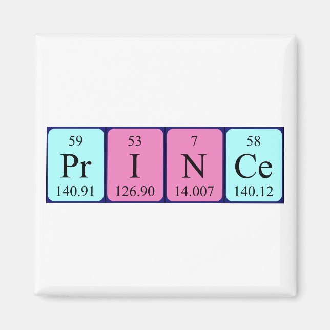 Prince periodic table name magnet (Front)