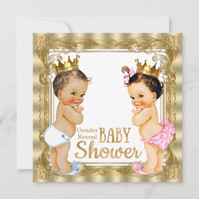 Prince Princess Gender Reveal Baby Shower Invitation (Front)