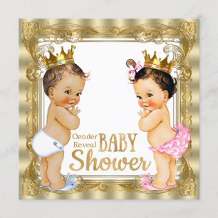 Prince Princess Gender Reveal Baby Shower Invitation