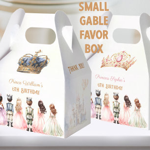 Prince Princess Twins Royal Birthday Boy Girl Favour Box