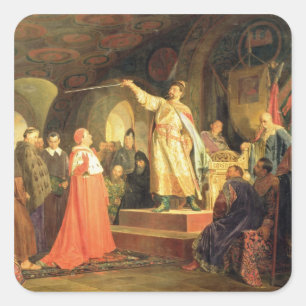 Prince Roman of Halych-Volhynia Square Sticker