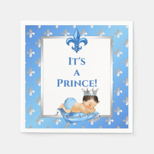 Prince Royal Baby Blue & Silver Pillow Napkin
