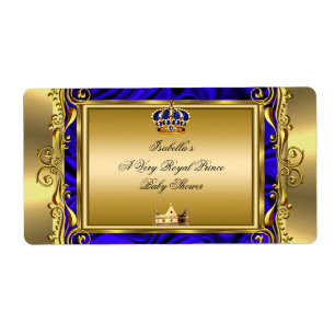 Prince Royal Blue Baby Shower Regal Gold Boy