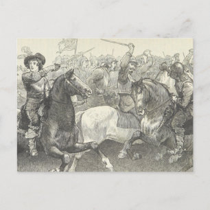 Prince Rupert at Battle of Edgehill Postcard