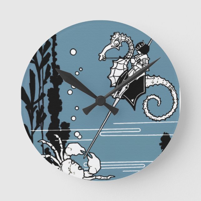 Prince & The  Seahorse Round Clock (Front)