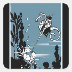 Prince & The Seahorse Square Sticker