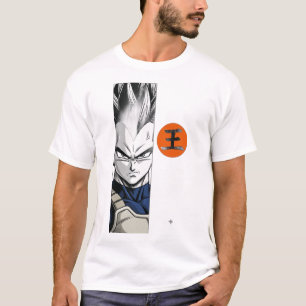Prince Vegeta Manga Panel Graphic Portrait Black a T-Shirt