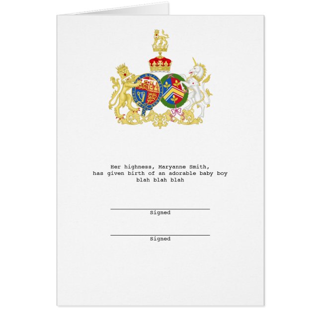 Prince William and Duchess Catherine Coat of Arms (Front)