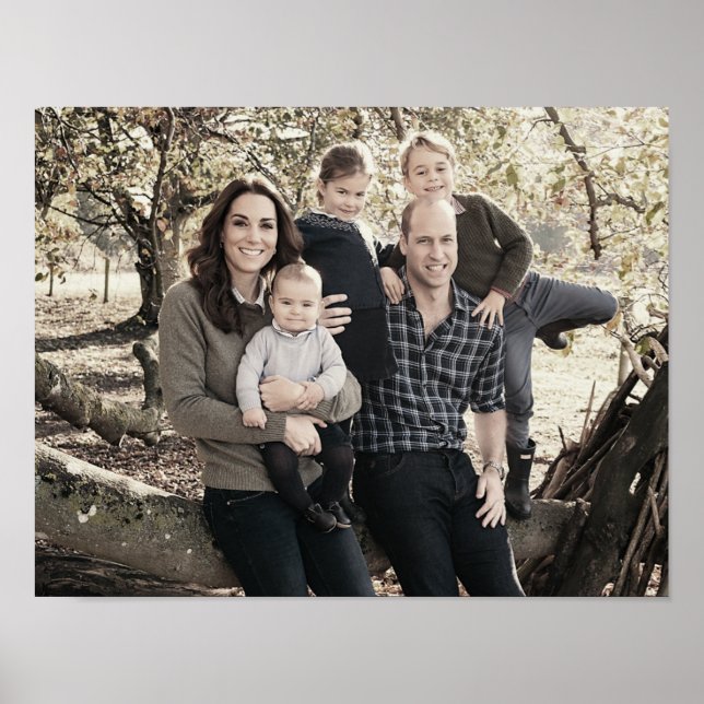 Prince William and family Dec 2018 stylized Poster (Front)