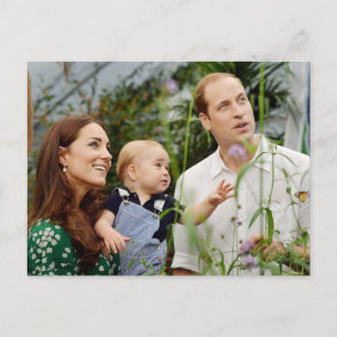 Prince William,Duchess Catherine & Prince George Postcard