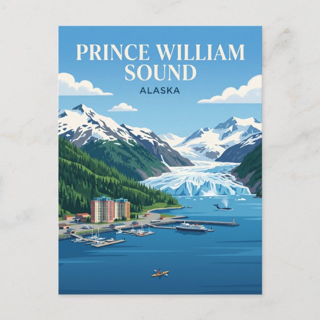 Prince William Sound USA Postcard (Front)