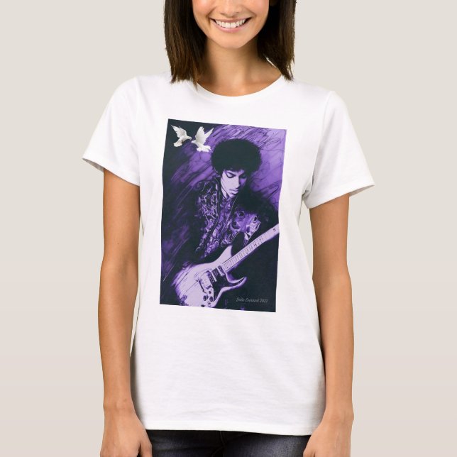 Prince with Doves Digital Art Tshirt by Julie  (Front)