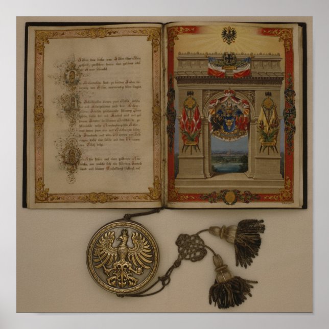 Prince's Diploma investing Otto von Bismarck Poster (Front)