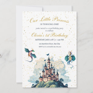 Princess 1st Birthday Invitation, Princess Party