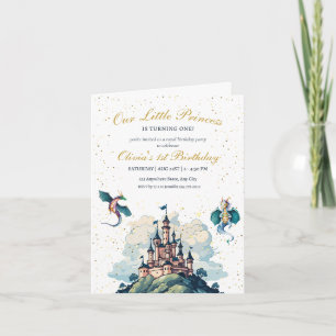 Princess 1st Birthday Invitation, Princess Party Invitation