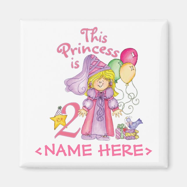 Princess 2nd Birthday Magnet (Front)