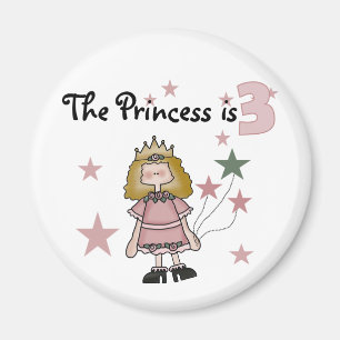 Princess 3rd Birthday Tshirts and Gifts Magnet