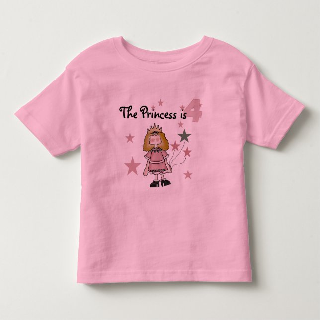 Princess 4th Birthday Tshirts and Gifts (Front)