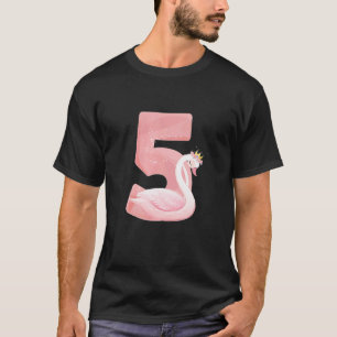 Princess 5th Birthday Swan 5 Year Old Girl T-Shirt