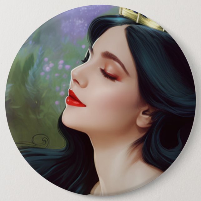 Princess  6 cm round badge (Front)