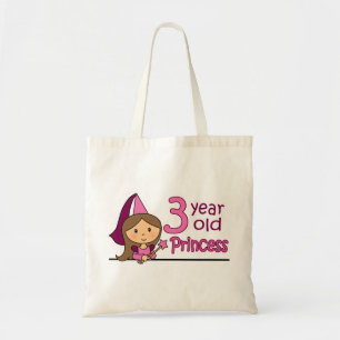 Princess Age 3 Tote Bag
