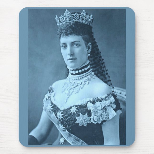 Princess Alexandra of Denmark in blue Mouse Pad (Front)