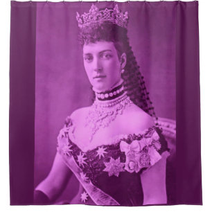 Princess Alexandra of Denmark in purple Shower Curtain