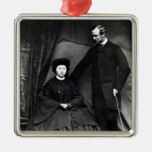 Princess Alice and Prince Ludwig of Hesse, 1860 Metal Ornament