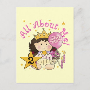 Princess All About Me 2nd Birthday Postcard
