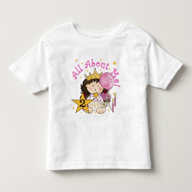 Princess All About Me 2nd Birthday Toddler T-Shirt (Front)