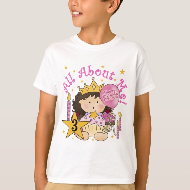 Princess All About Me 3rd Birthday Tshirts (Front)