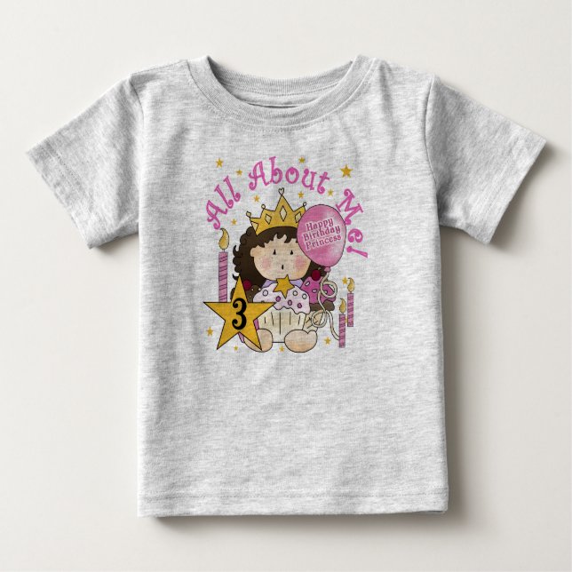 Princess All About Me 3rd Birthday Tshirts (Front)