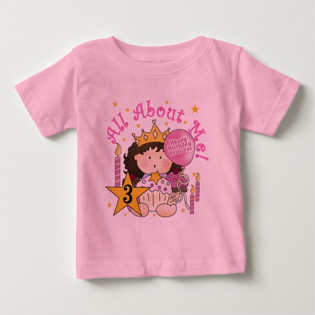 Princess All About Me 3rd Birthday Tshirts (Front)