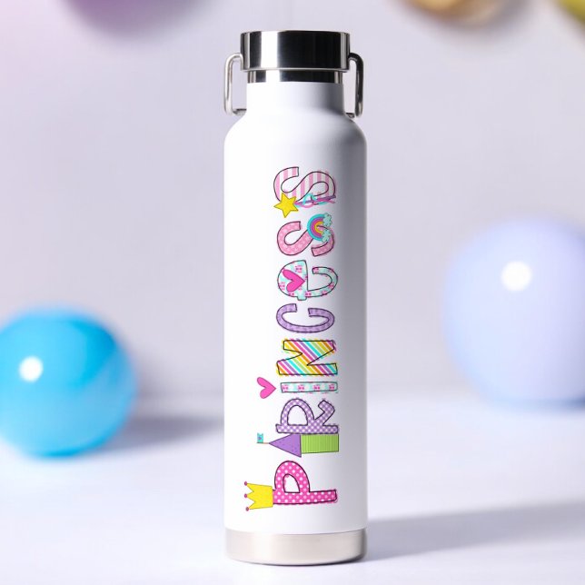 Princess Alphabet Colourful  Water Bottle (Creator Uploaded)