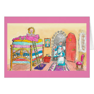 Princess and a pea Birthday card
